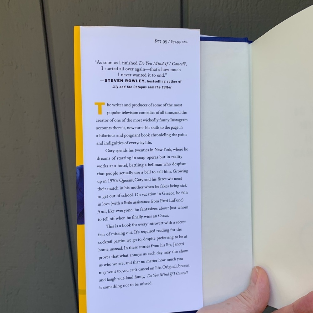 HP🎉GARY JANETTI Signed Hardcover Book “Do You Mind If I Cancel” Memoir - Picture 6 of 7